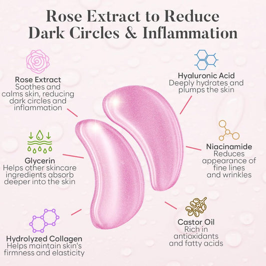 TAF - Bloomora Rose Extract Under Eye Gel Mask Patches
