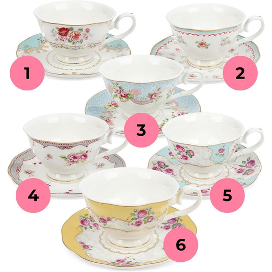 LDT - British Porcelain Coffee / Tea Cup & Saucer Set