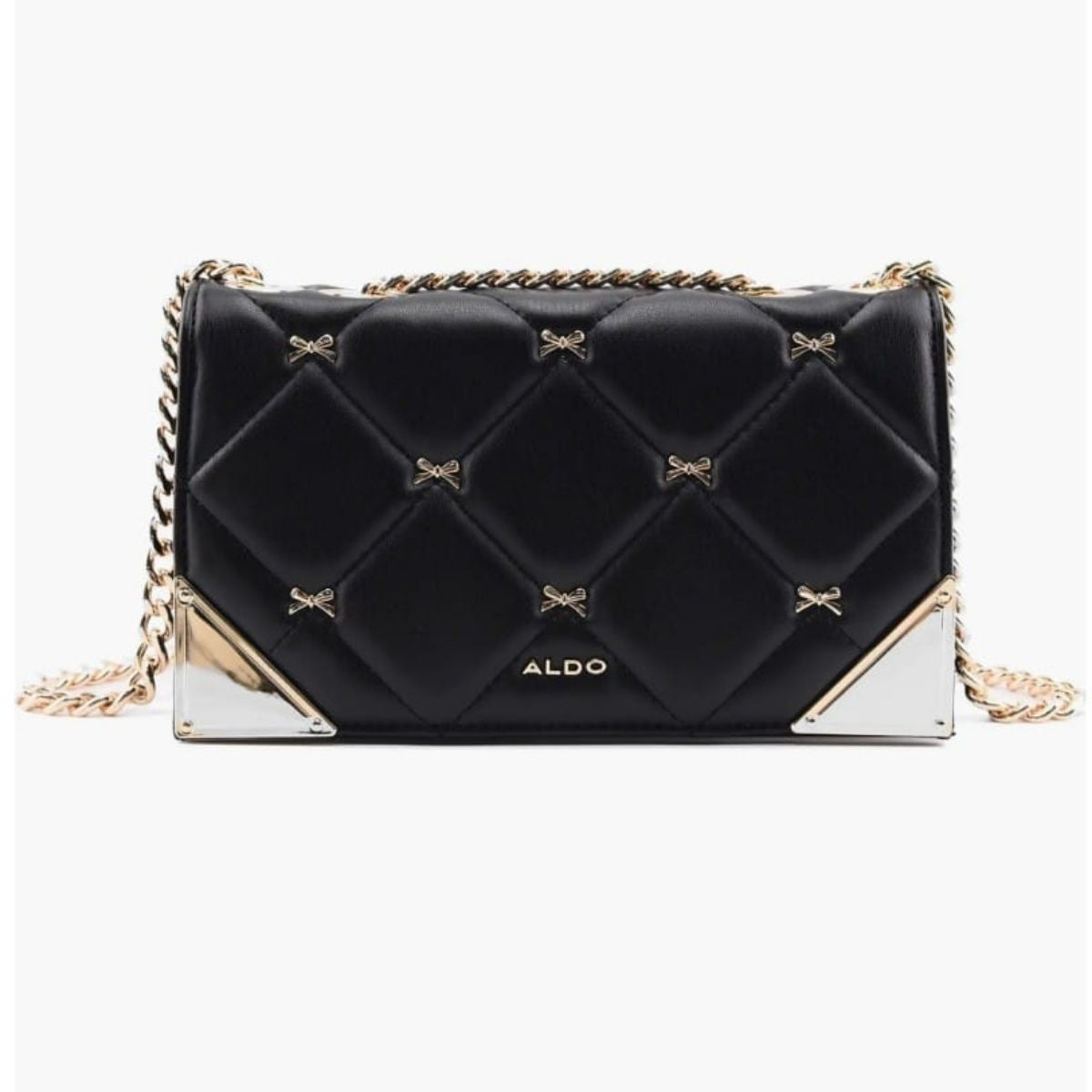 CUR 863 - Aldo Black Abulasee Studded Shoulder Bag