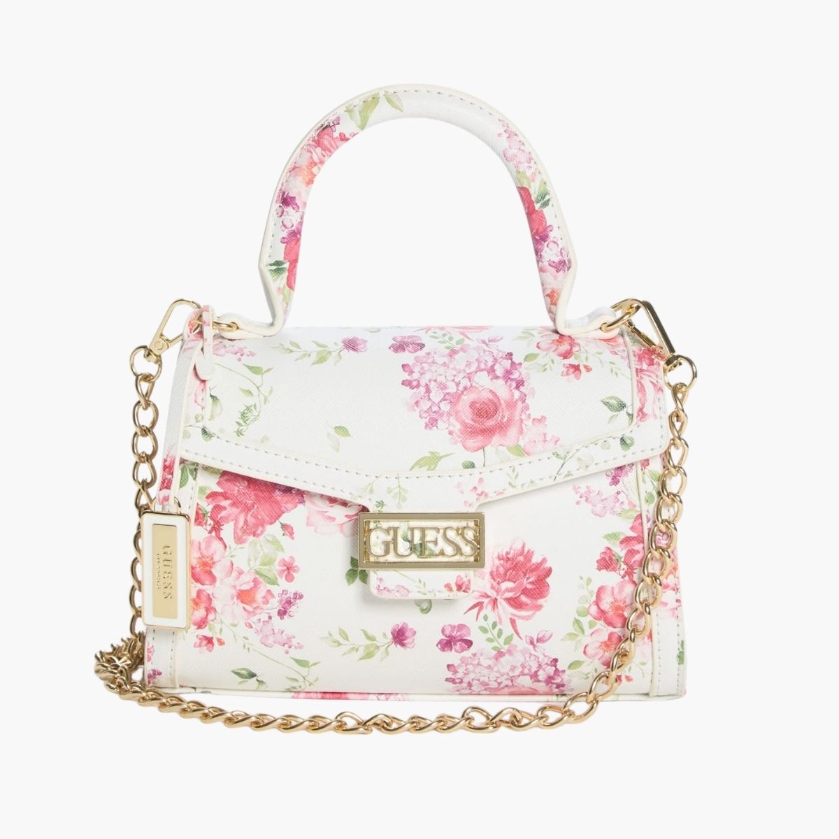 CUR 707 - Guess Floral Sabrina Top Handle Purse