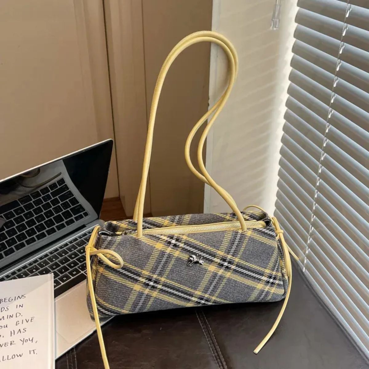 LGG - Vintage Style French Plaid Underarm Shoulder Bags