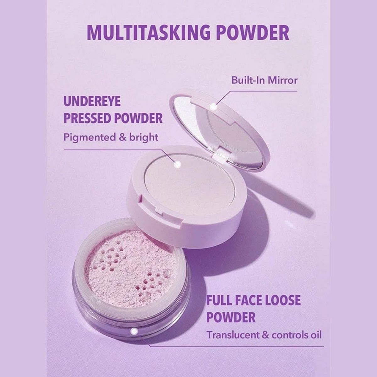 TAF - SHEGLAM Taro Insta-Ready Face & Under Eye Setting Powder Duo