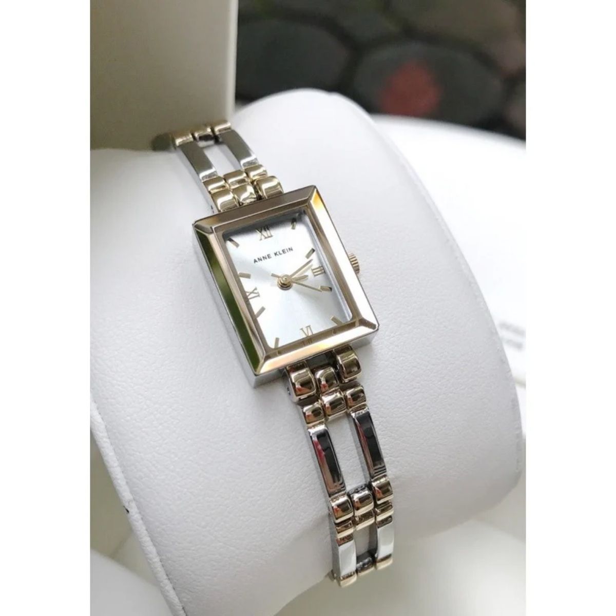 CUR 832 - Anne Klein Small Square Gold And Silver Watch