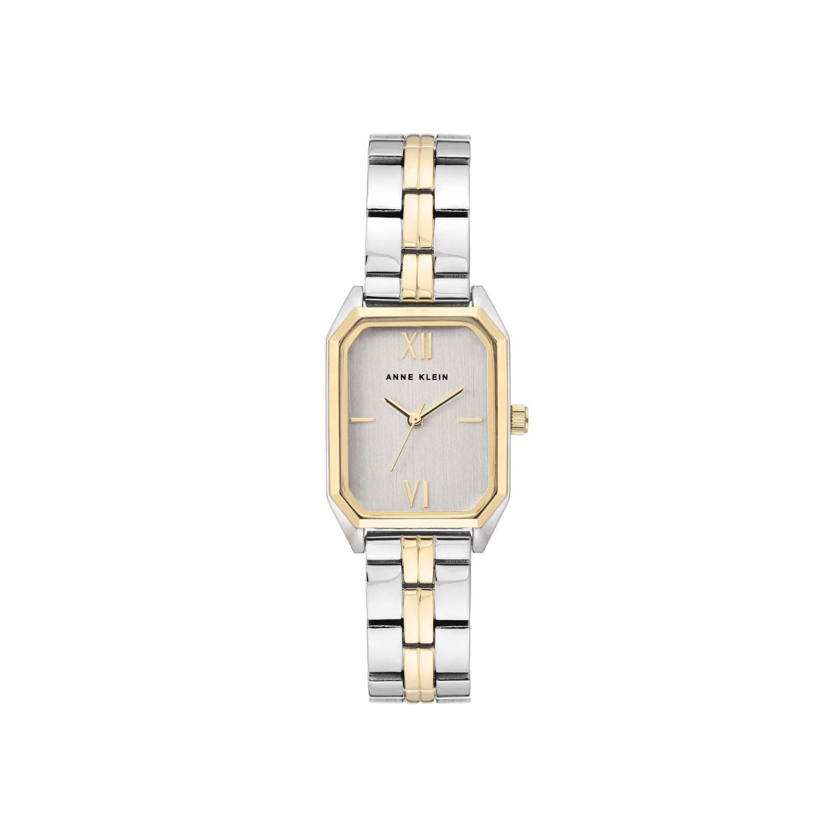 CUR 081 - Anne Klein Rose Gold & Silver Rectangle Face Watch