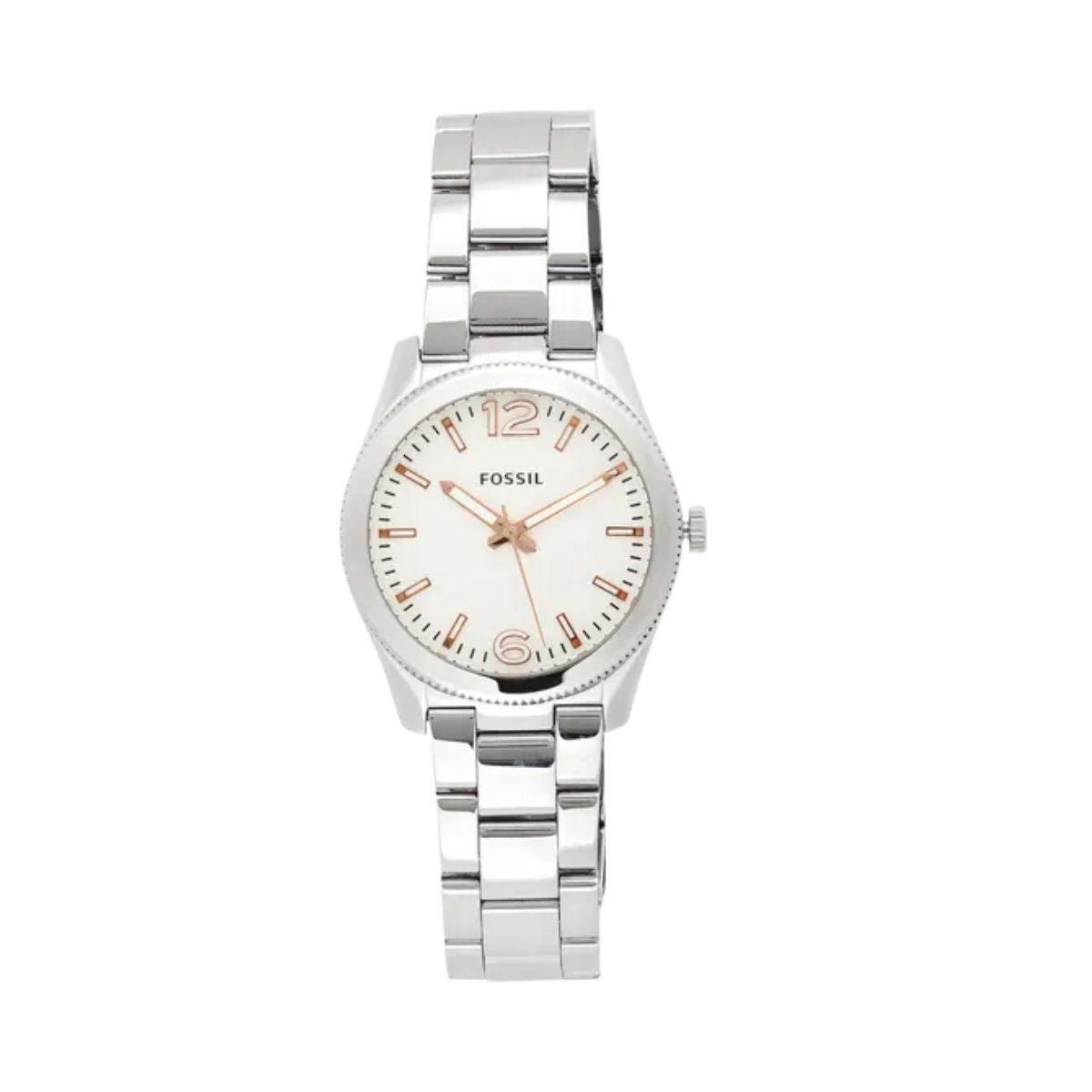 CUR 978 - Fossil Silver Riley Stainless Steel Bracelet Watch