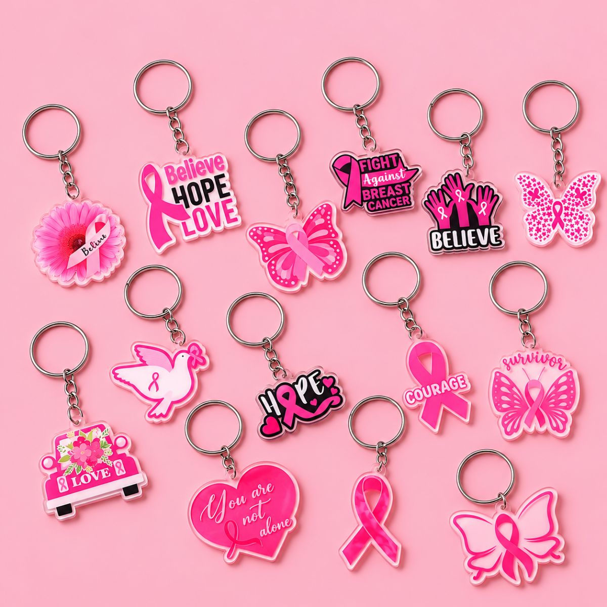 SMC - Breast Cancer Awareness Mini Assorted Keychain