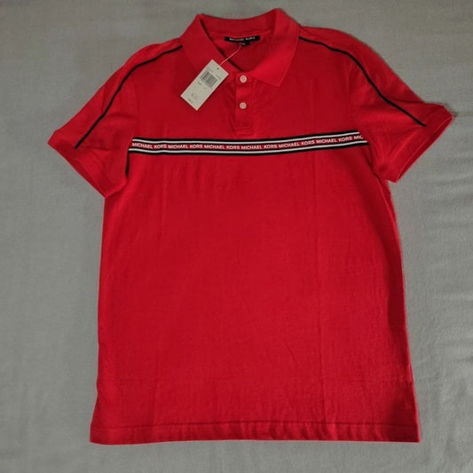 CUR 886 - Michael Kors Small Red Logo Polo Shirt