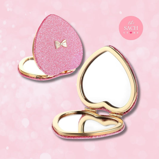 TAF - Pink Heart Double Sided Mirror Compact