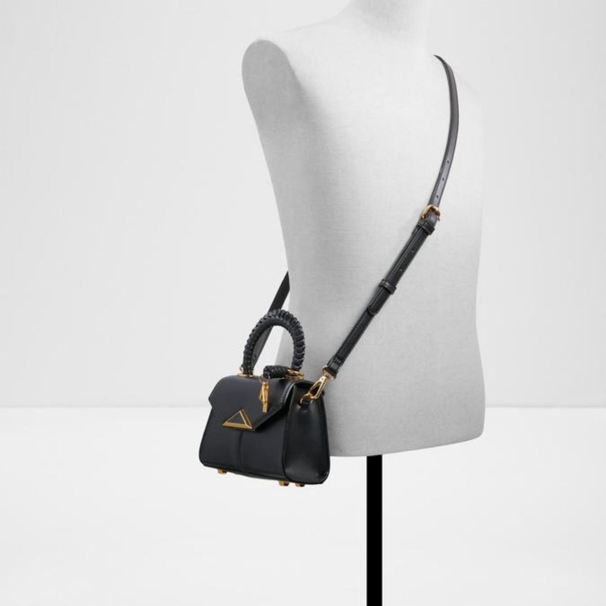 CUR 747 - Aldo Black Sadiehb Mini Crossbody Satchel