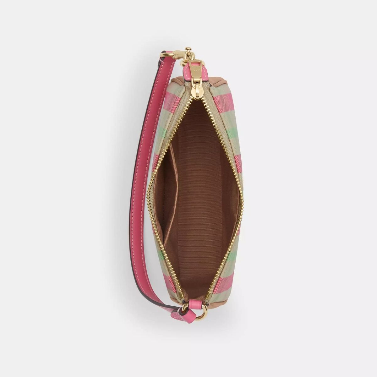 TFL - Coach Nolita 19 With Plaid Print Gold Pink Multi