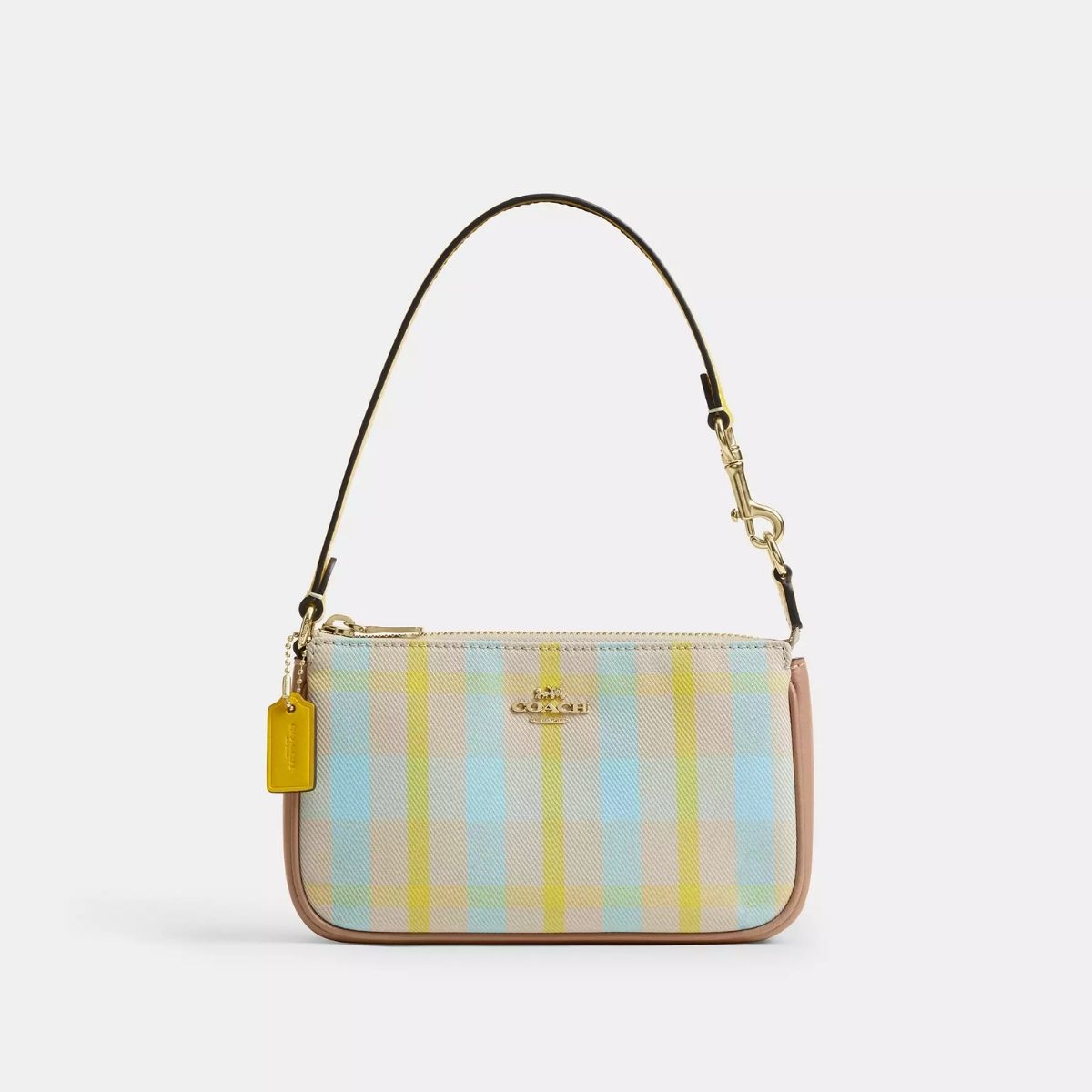 TFL - Coach Nolita 19 With Plaid Print Gold Im Bright Maize Multi