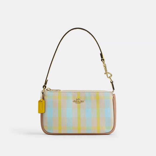TFL - Coach Nolita 19 With Plaid Print Gold Im Bright Maize Multi