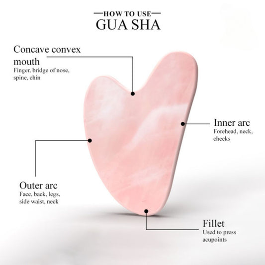 TAF - Rose Quartz Gua Sha Stone