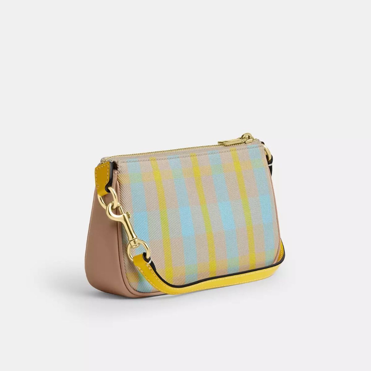 TFL - Coach Nolita 19 With Plaid Print Gold Im Bright Maize Multi
