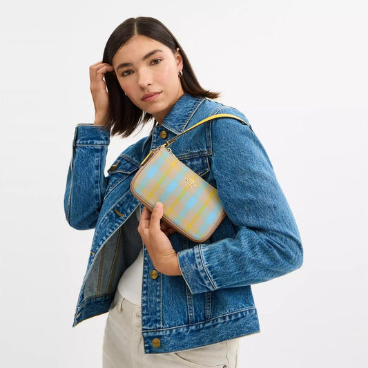 TFL - Coach Nolita 19 With Plaid Print Gold Im Bright Maize Multi