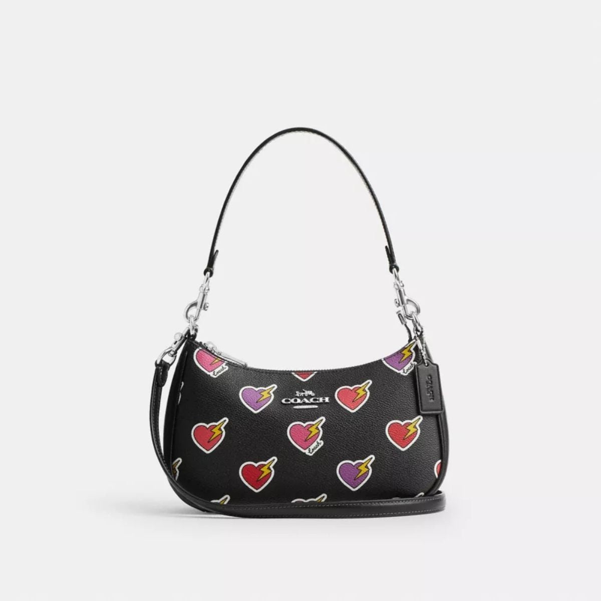 TFL - Coach Teri Shoulder Bag With Heart Bolt Print