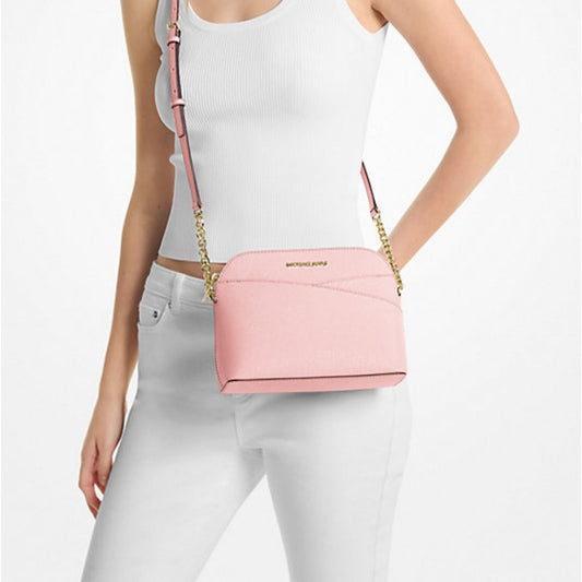 TFL - Michael Kors Powder Blush Jet Set Travel Medium Dome Crossbody Bag