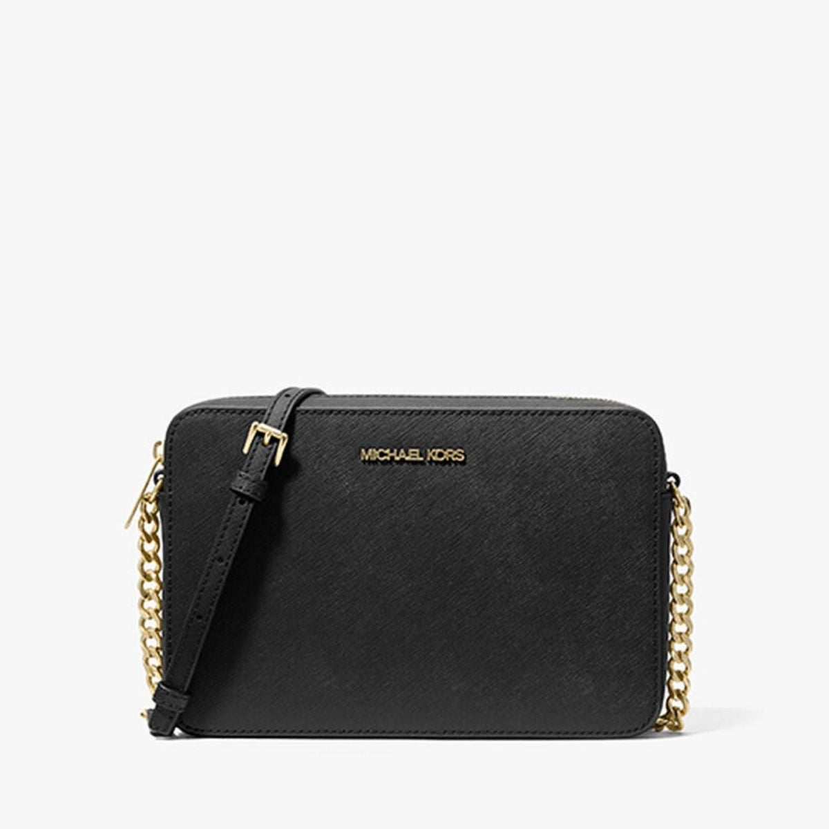 TFL - Michael Kors  Black Jet Set Large Saffiano Leather Crossbody Bag