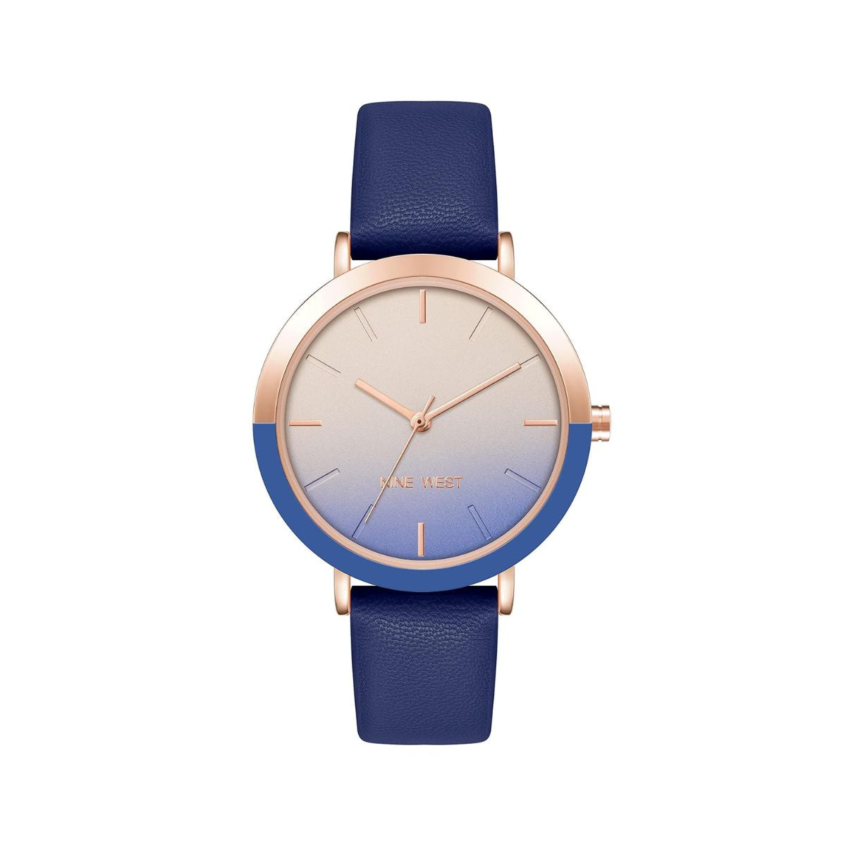 CUR 086 - Nine West Blue & Rose Gold Ombre Face Watch
