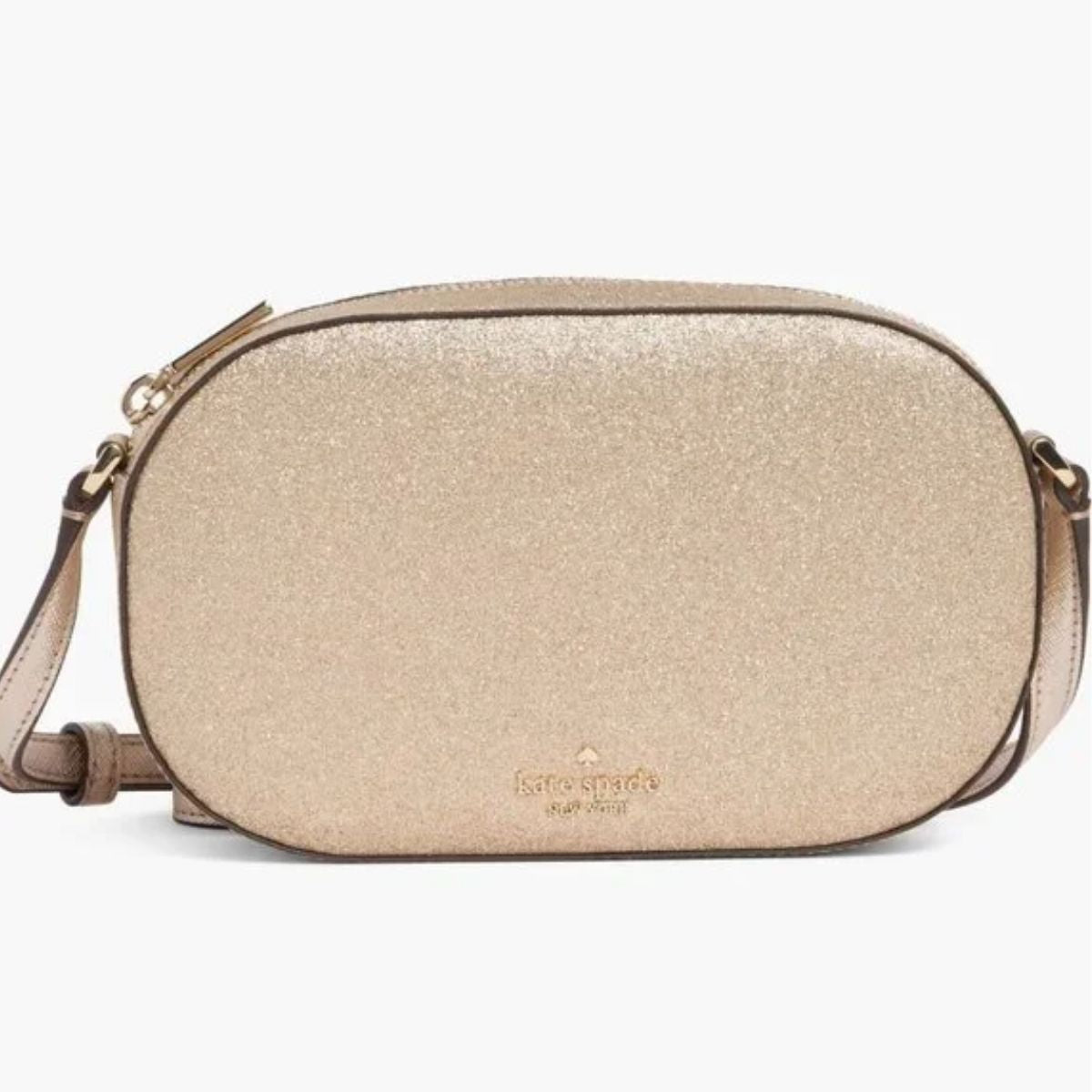 CUR 802 - Kate Spake Gold Glimmer Oval Camera Bag