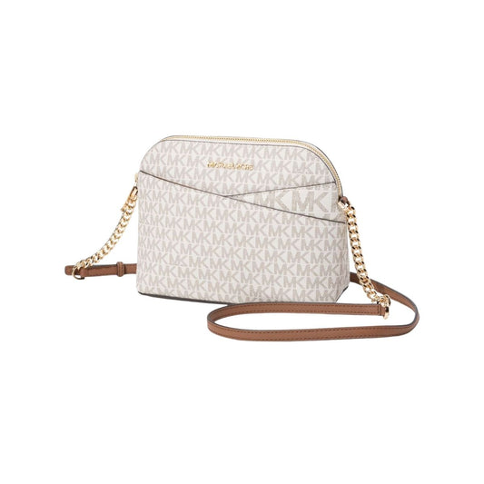 CUR 866 - Michael Kors Vanilla Jet Set Dome Crossbody