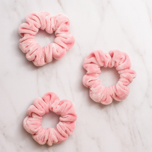 TAF - Pink Velvet Scrunchies