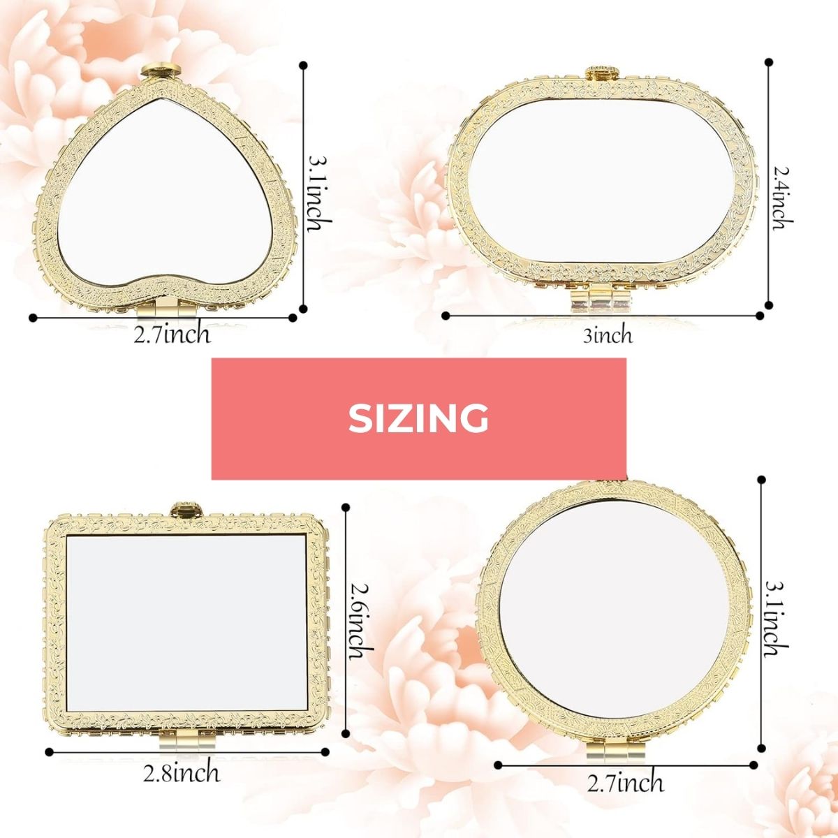 TAF - Assorted Floral Compact Mirrors