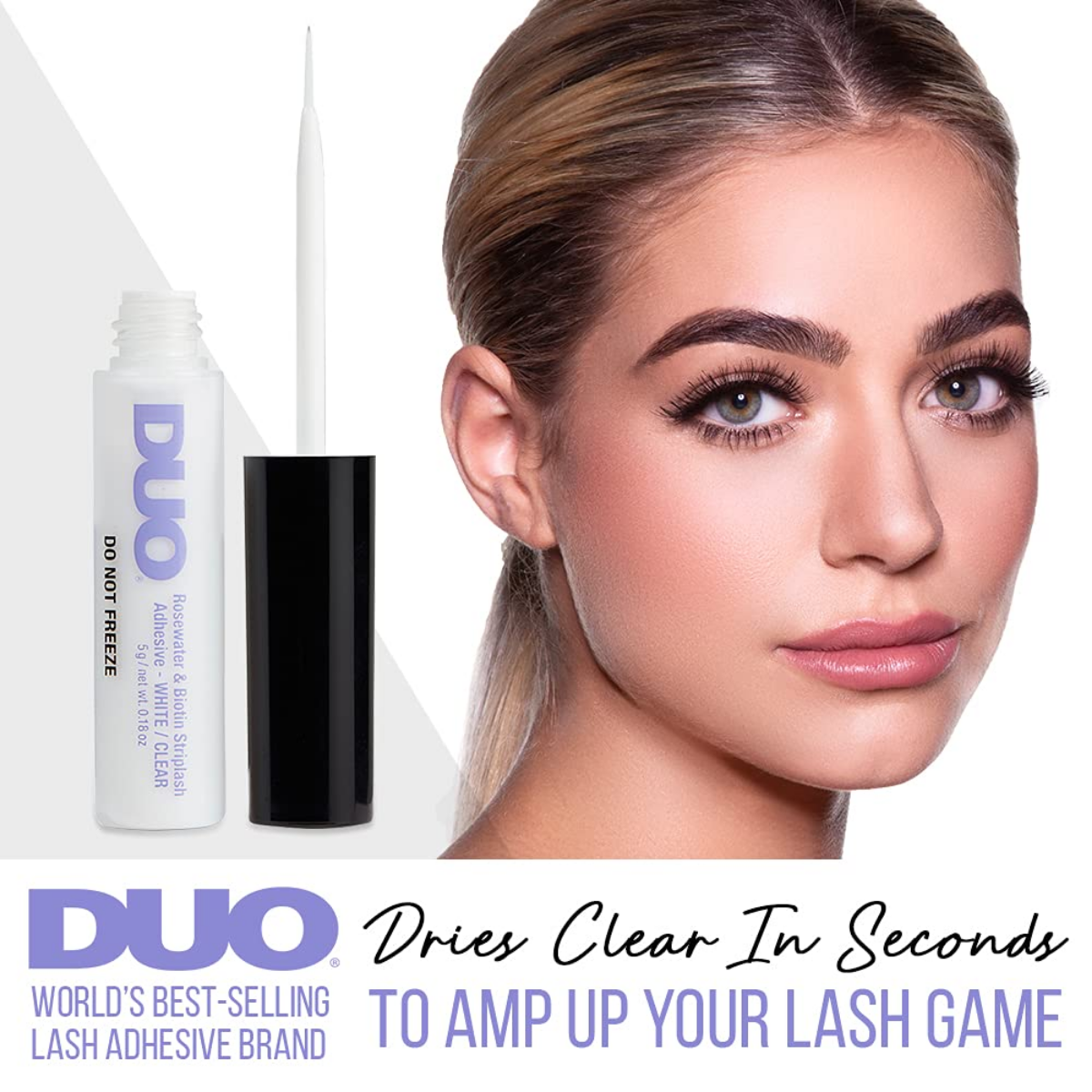 TAF - Duo Lash Adhesive Glue - Rose Water & Biotin - White / Clear