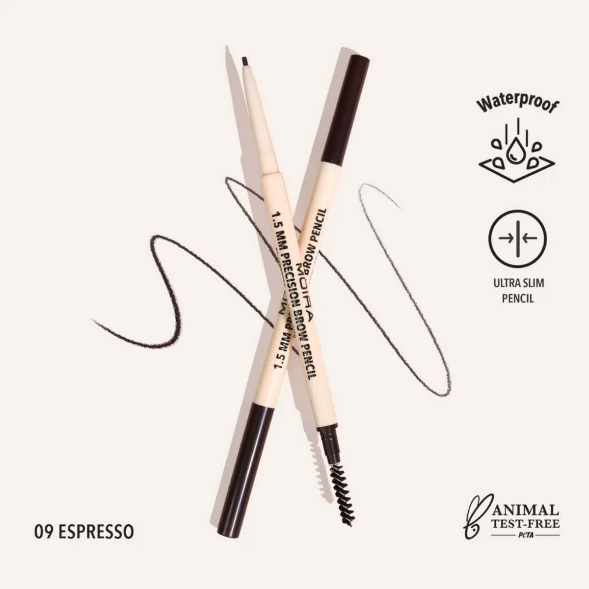TAF - Moira 1.5 MM Precision Waterproof Ultra Slim Brow Pencil