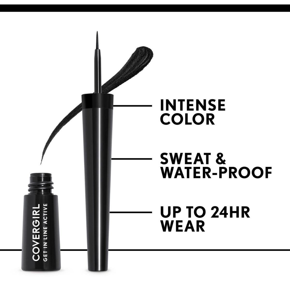 TAF - Covergirl Get In Line Active Eyeliner - Ink Black
