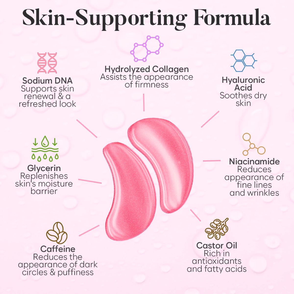 TAF - Bloomora PDRN Caffeine Under Eye Gel Mask Patches