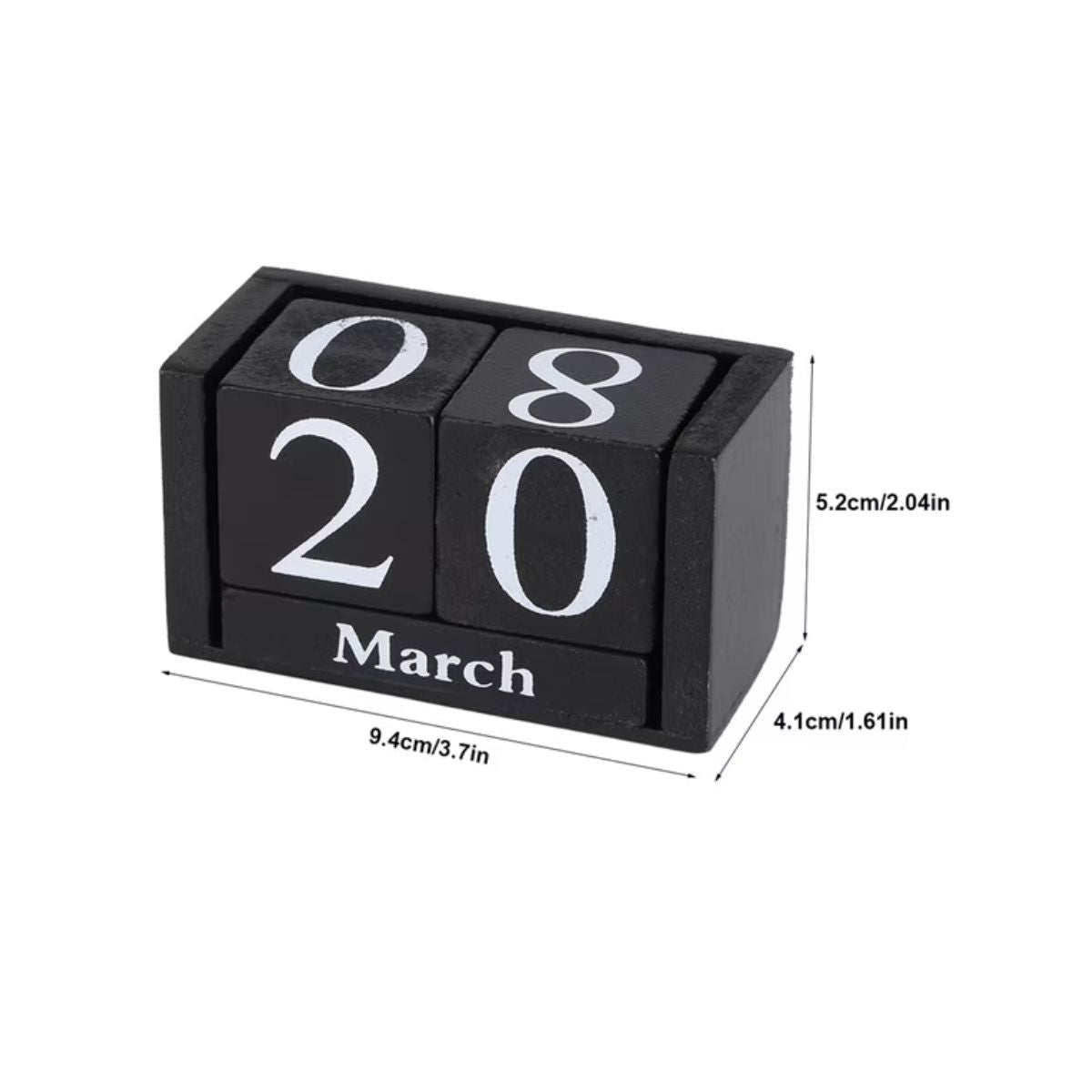 RAN - Wooden Perpetual Desk Calendar