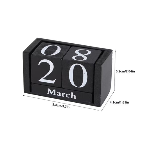 RAN - Wooden Perpetual Desk Calendar
