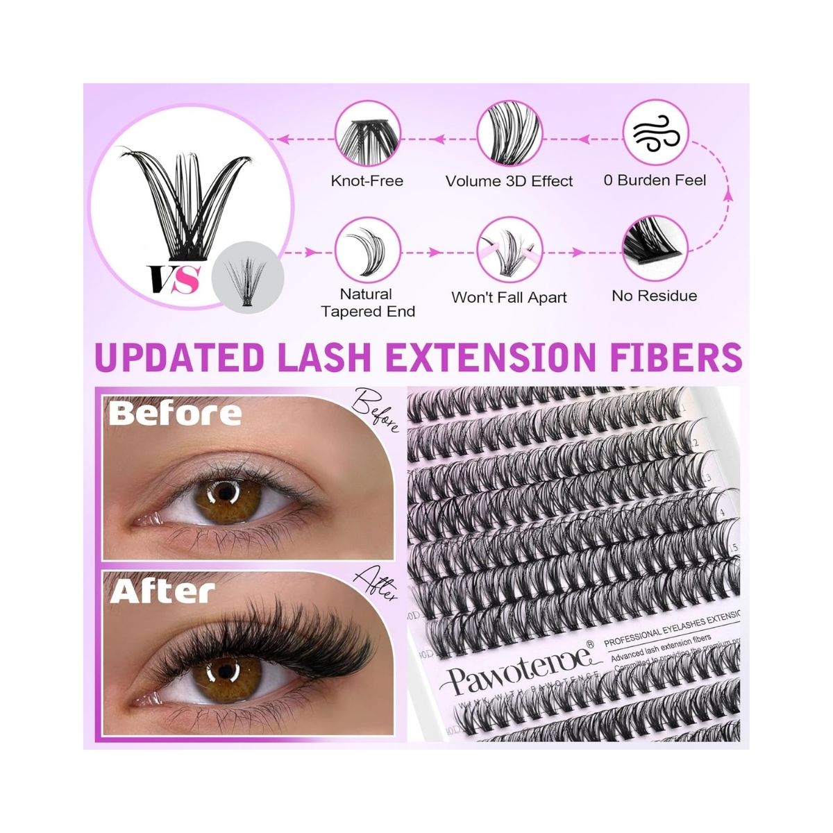 TAF - Pawotence Lash Clusters Extension Kit - 30D & 40D
