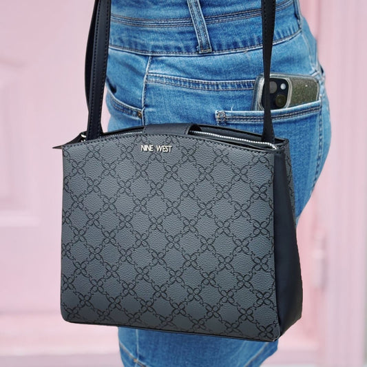 CUR 749 - Nine West Black Harmoni Mini Crossbody