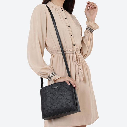 CUR 749 - Nine West Black Harmoni Mini Crossbody