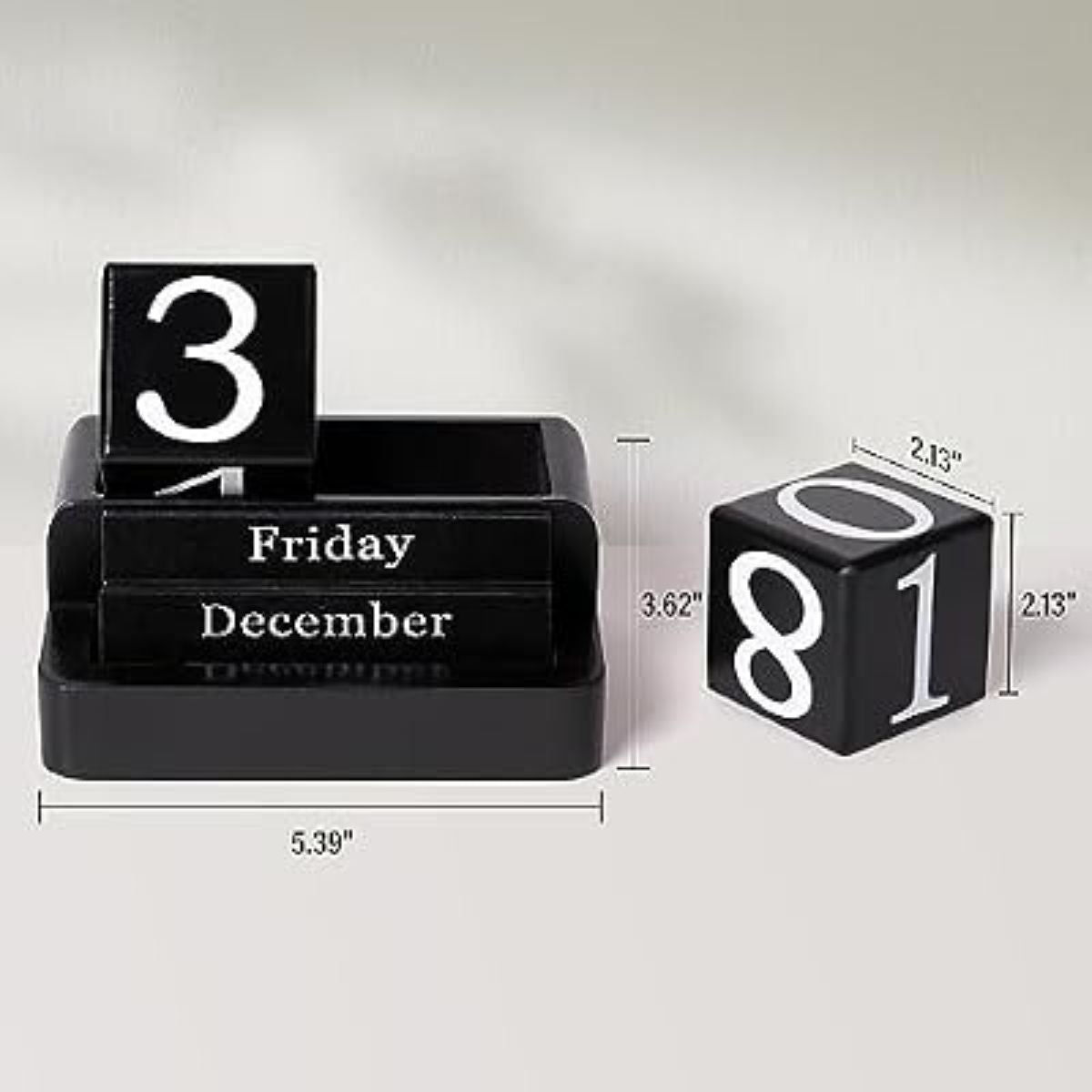 RAN - Wooden Perpetual Desk Calendar