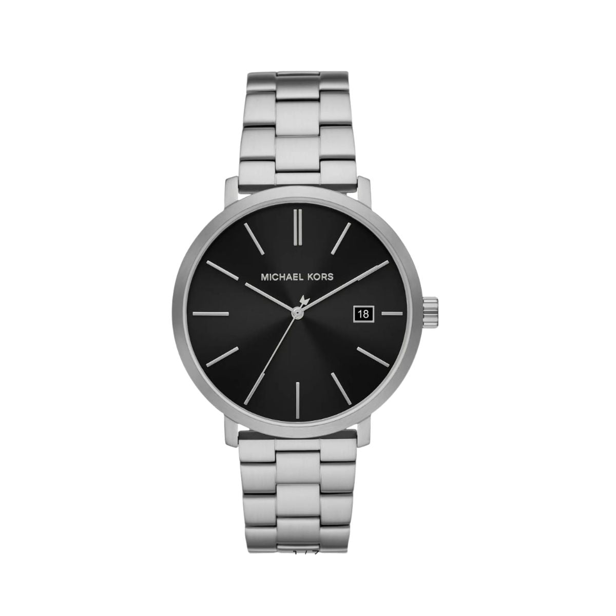 CUR 916 - Michael Kors Silver Black Face Men's Watch