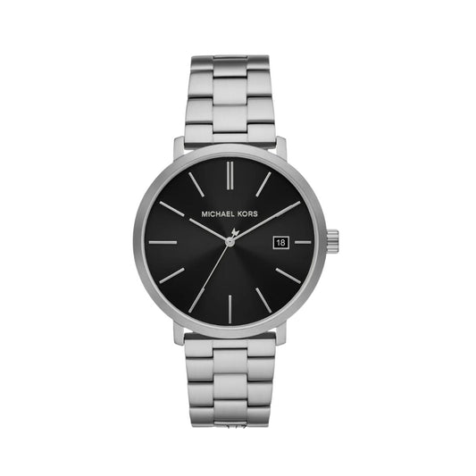 CUR 916 - Michael Kors Silver Black Face Men's Watch