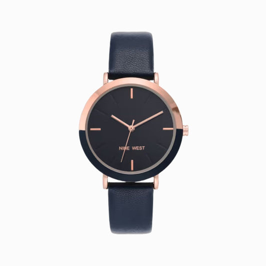 CUR 395 - Nine West 2 Tone Blue Strap Watch