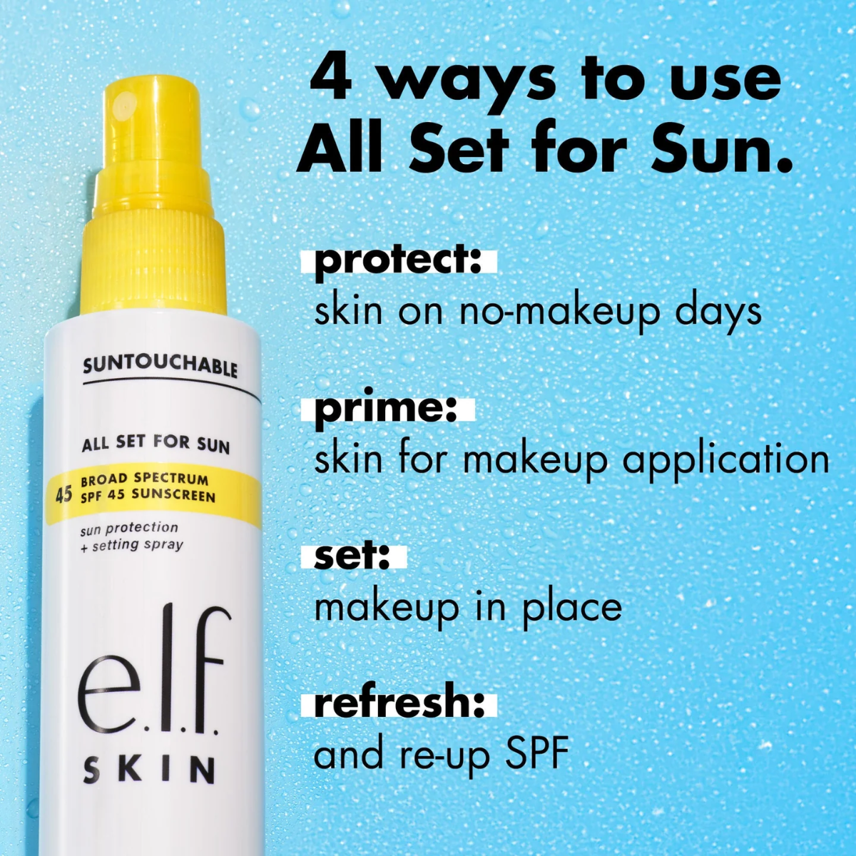 TAF - Elf All Set For Sun SPF 45 Setting Spray