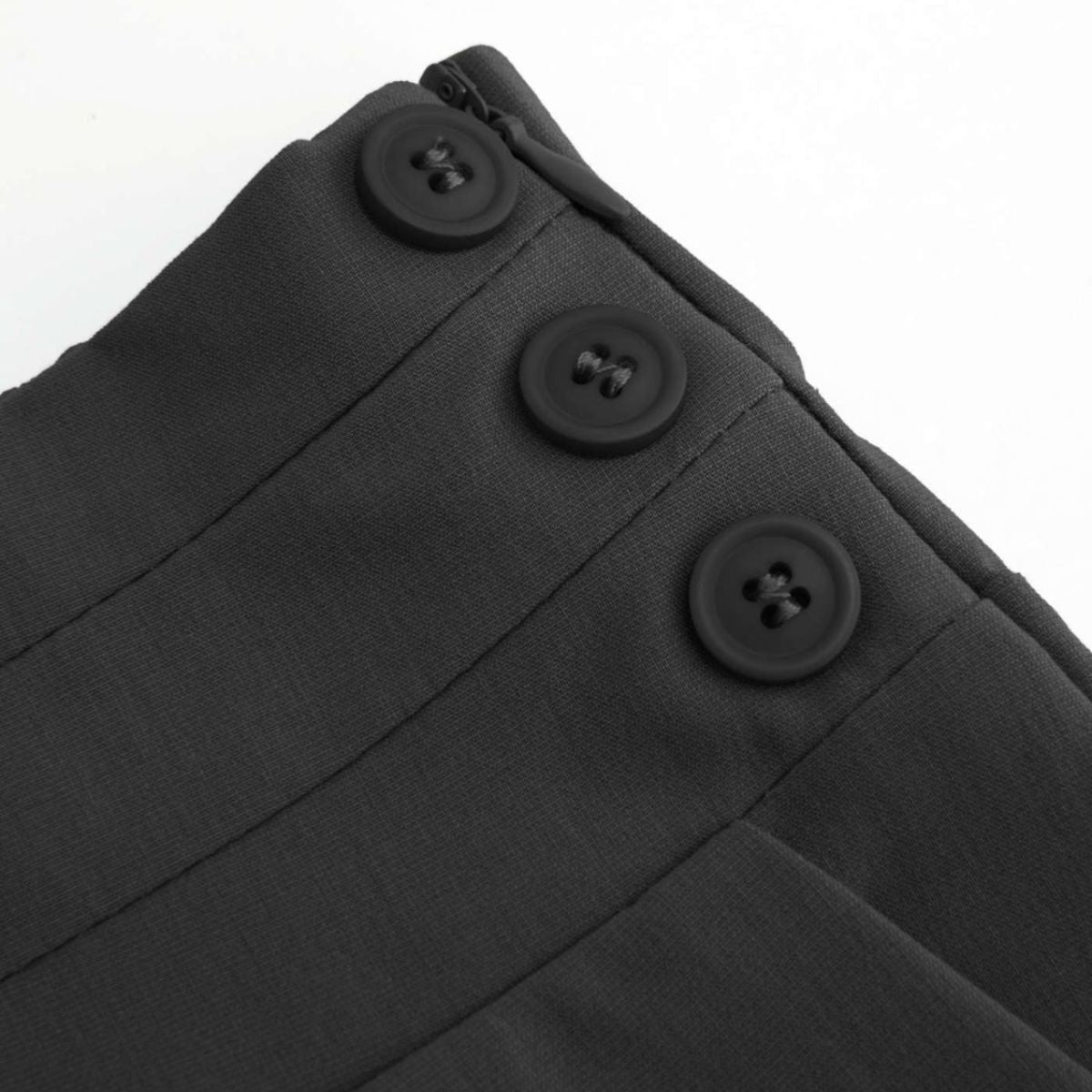 DV 8 - Cider Black Solid High Waist Tapered Trousers