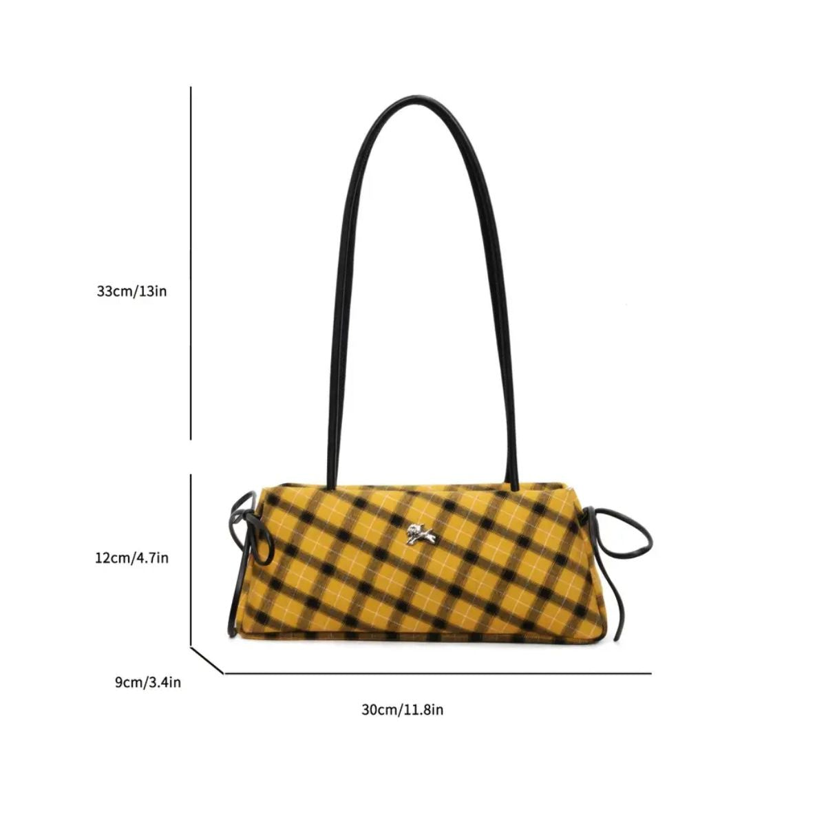 LGG - Vintage Style French Plaid Underarm Shoulder Bags
