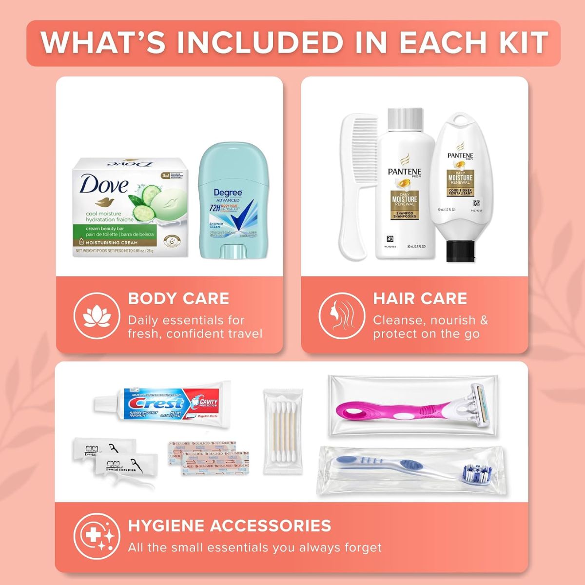 SMC - Travel Size Essentials Toiletry Hygiene Kit - Women