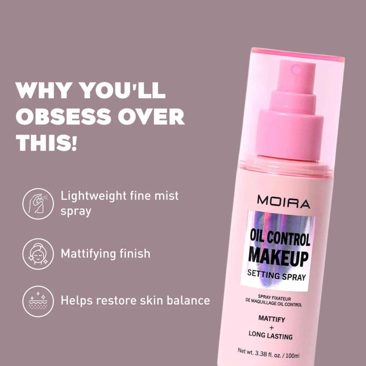 TAF - Moira Beauty Oil Control Makeup Setting Spray