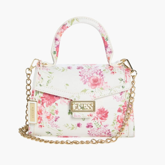 CUR 707 - Guess Floral Sabrina Top Handle Purse
