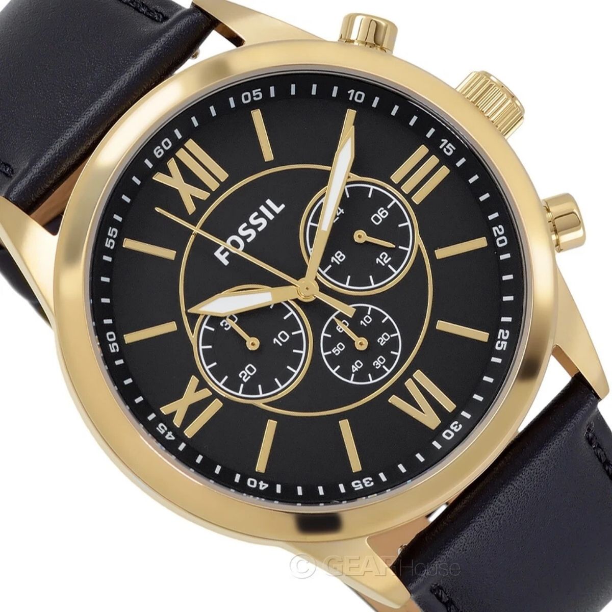 CUR 901 - Fossil Flynn Chronograph Leather Strap Watch 48mm