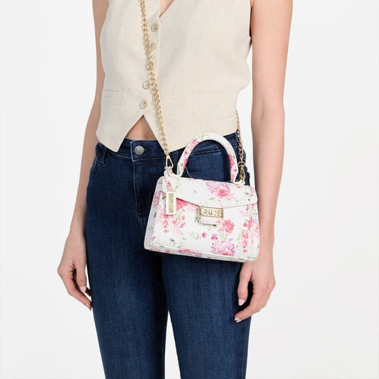 CUR 707 - Guess Floral Sabrina Top Handle Purse