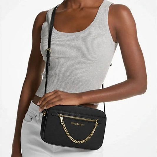 CUR 865 - Michael Kors Black Jet Set Crossbody