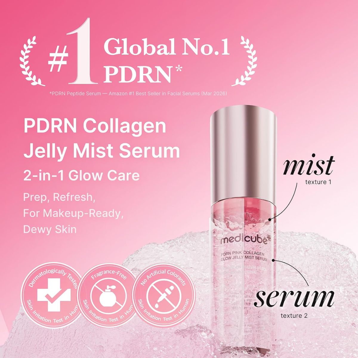 TAF - Medicube Jelly Mist Serum with Pink PDRN Collagen 2oz